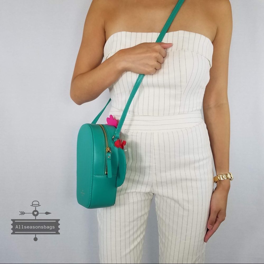 Kate spade new horizons cactus crossbody green bag - Picture 4 of 7